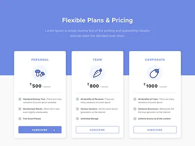 Subscription Plans challenge dailyui design pricing subscription ui ux vlockn web