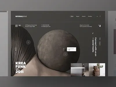 Minimal Mag landing simple ui web webdesign webpage website