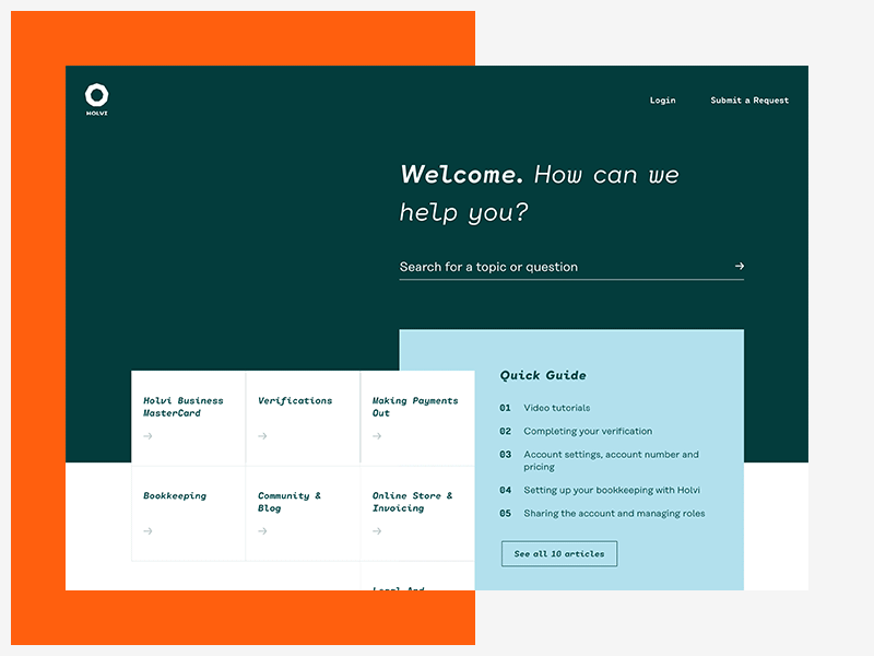Help Centre clean finance fintech flinto help centre magazine minimal responsive support type web website