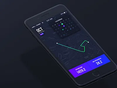 Recording page app cycling data ios record sport ui yellow