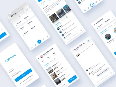 Wip Trip app ios iphonex plan trip ui ux