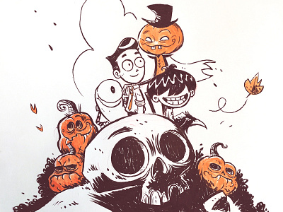 Inktober: The End character design drawing ink inktober