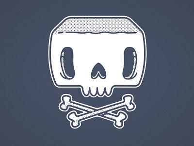Skully - New Jetpacks & Rollerskates T-Shirt! apparel blake stevenson cartoon cute illustration jetpacks and rollerskates logo skull skull and crossbones street wear