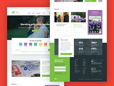 Website Design Jamming army blue and yellow design charity design family handsup homepage ui ux web website