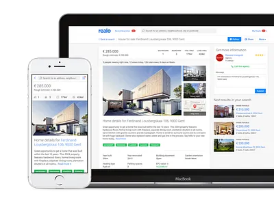 Realo: Home Detail branding clean design phone realo responsive simple web design website