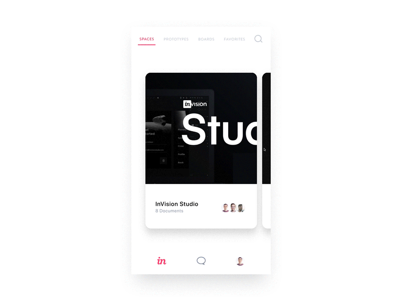 Mobile App Prototype in InVision Studio