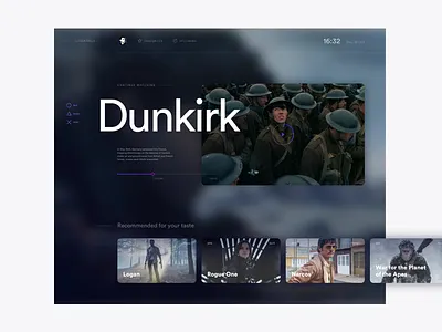 Tv On Demand—UI Weekly Challenges interactive interface minimal movies screen tv typography visual