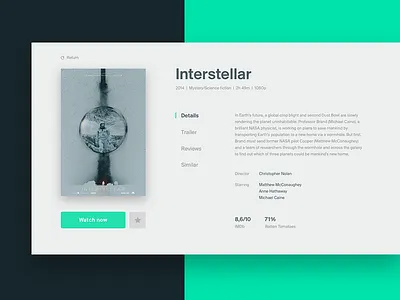 Tv On Demand—UI Weekly Challenges-Season 02 / Week [1/10] cinema clean film movie tv typography ui web website