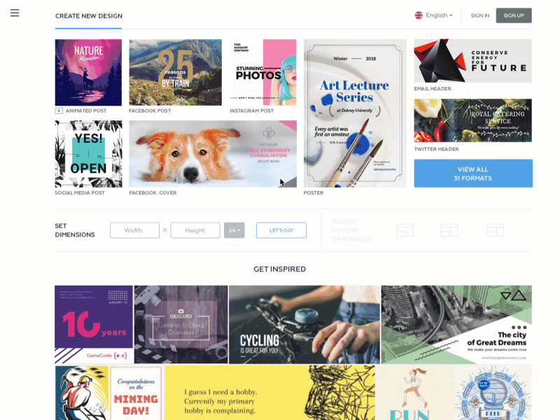 Homepage V2 clean crello homepage minimal ui ux web white