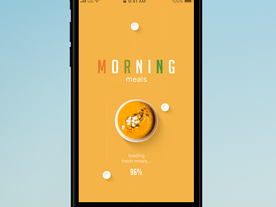 Foody app - loading screen app breakfast food fruit ios loading meal