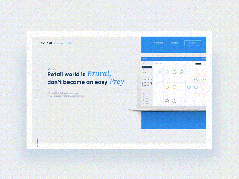 Business Intelligence Simplified / concept animation analytics animation app desktop motion scroll ui ux web