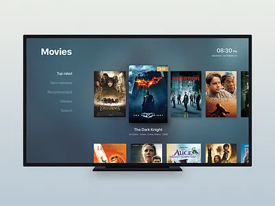 Tv On Demand — UI Weekly Challenges-Season 02 / Week [1/10] cinema clean film movies tv tv on demand tv ui