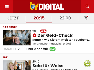 TV DIGITAL Mobile Version 1 broadcast concept design epg flat design sketch tv program tv programme ui design ux design