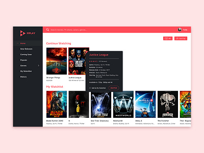 TV On Demand - Weekly UI Challenge S02/W01 library movie movie page tv tv on demand tv show web weekly ui