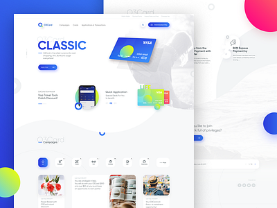 Landing Page - Credit Card / Campaigns bank card concept finance ios landing mobile ui ux website