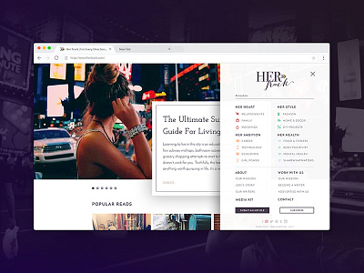 Blog Navigation Exploration blog blogging content content organization landing page menu navigation sidebar ui web design website design