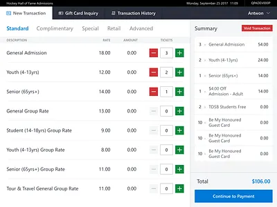 Ticket POS Application app application pos tablet ui ux windows