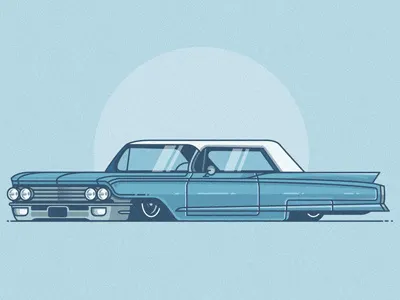 Cadillac auto automobile car chevy flat icon stroke vehicle