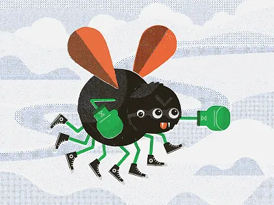 Monster Project character education halftone illustration monster monster project spider