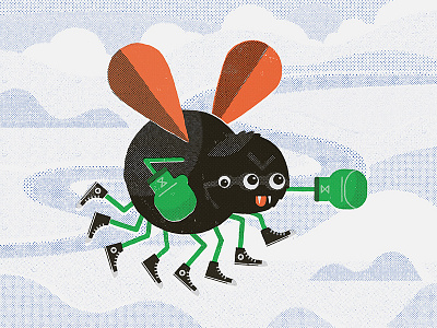 Monster Project character education halftone illustration monster monster project spider