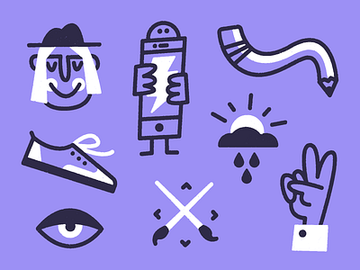 Purple Doods art doodle fill icon illustration pencil purple stroke vector
