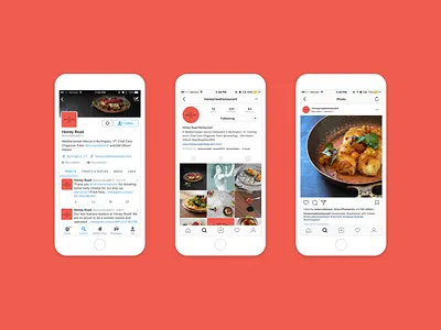 s o c i a l m e d i a brand feed identity instagram logo mediterranean profile restaurant twitter