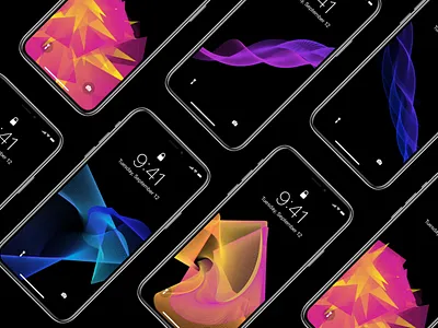 Looper Wallpapers - Dark Edition background freebie gradient iphone looper mockup muzli sketch wallpaper x