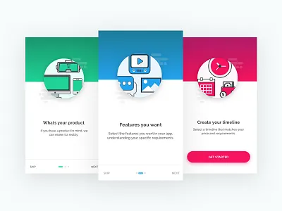 Onboarding screens app development tool onboarding ui