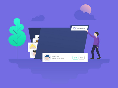 Alongside Illustration ats brand guidelines branding hr illustration startup