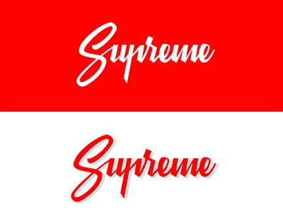 Supreme Logo Concept brand design icon illustration lettering logo logotype poster student typography ui web