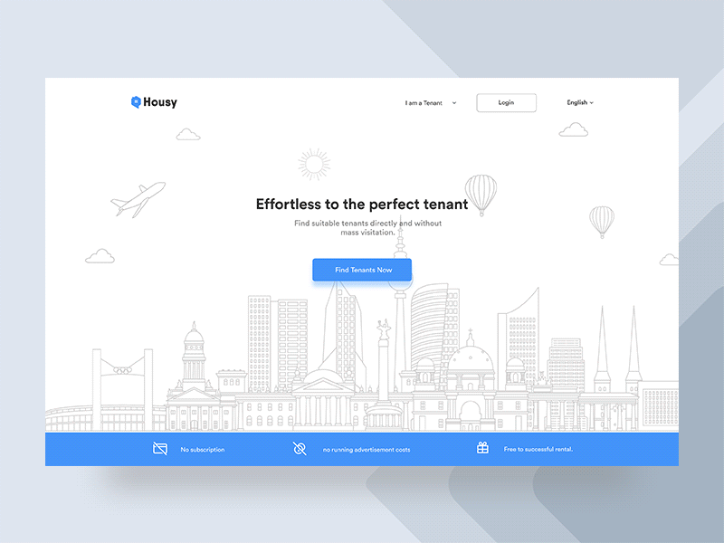House rental website landing page animation animation berlin city homepage house landing page landlord rental tenant ui animation ui interaction website