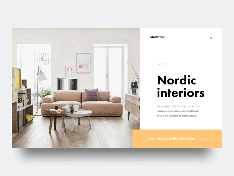 Slider Animation animation design furniture interior kitchen nordic scandinavian slider ui ux
