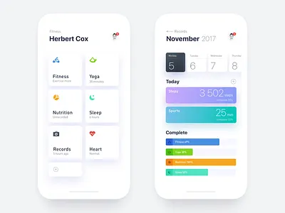 Fitness App apple body clean connect demo diary fitness health inspiration interaction interface yog