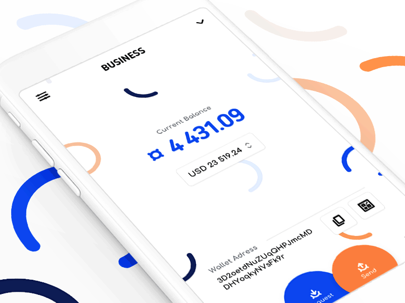 Access Coin App — Choose Wallet app bitcoin crypto currency dashboard data finance interface ios iphone ui ux