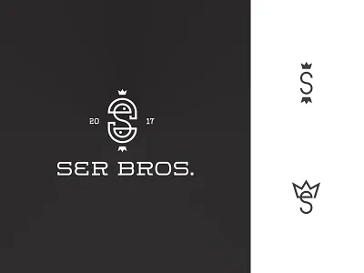 Ser Bros. Logo bros brothers embossing heat leather line twins