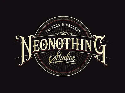 Neonothing Studios Logo brand identity design illustrator logo neonothing tattoo