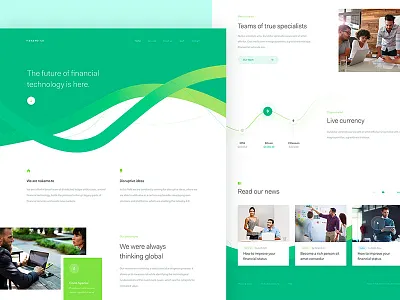 Nakamoto webdesign clean crypto design financial green light simple ui ux web web design