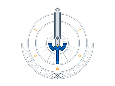 It's dangerous to go alone. geometry illustration lines master sword minimal ocarina of time outline sacred sword vector zelda