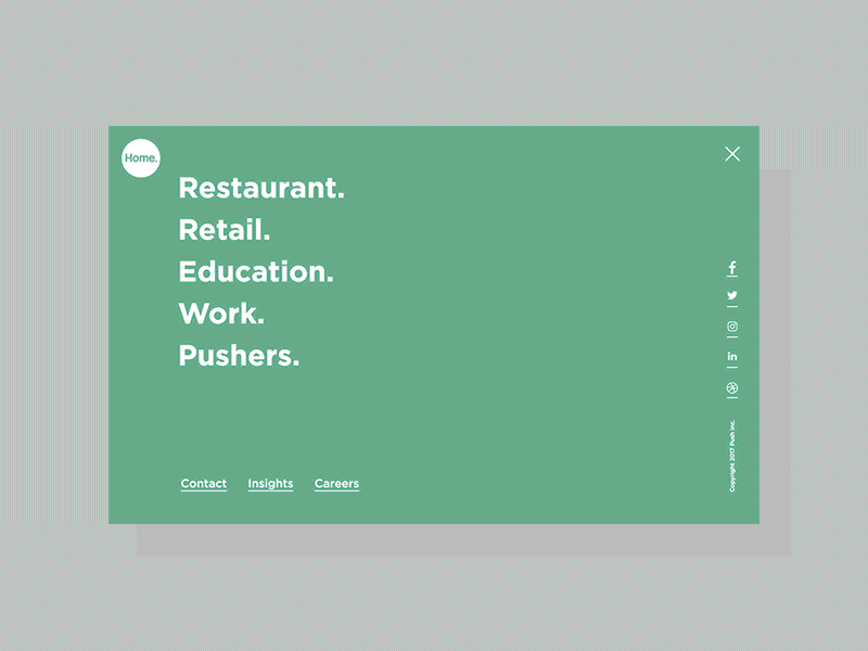 New Push site live agency animation blocks colors kraft navigation portfolio push site design sketch website windows