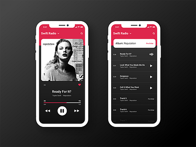 Daily UI Challenge #009 Music Player album challenge dailyui iphone x japan mockup music music player taylor swift tokyo track