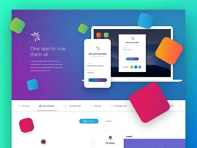 Web App Homepage app colorful dashboard flat management minimalistic saas simple ui user interface web app