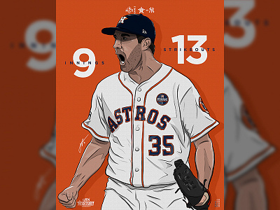 Legacy Series: ALCS Game 2 adobe adobe draw astros baseball champions houston illustrator ipad pro mlb postseason verlander world series