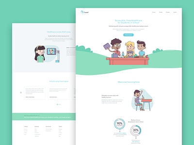 Healthcare home. cover homepage illustration web design website design