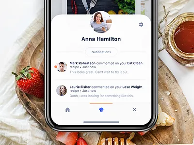 Notifications Menu app design diet food interaction ios meal mobile plan ui userinterface
