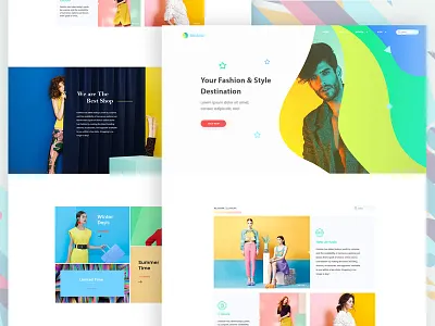 Landing Page Exploration #5 button clean cloth ecommerce fashion landing website design seller ui ux web app design