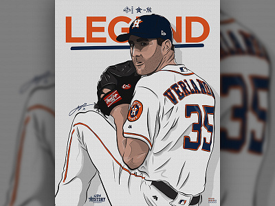 Legacy Series: ALCS Game 6 adobe adobe draw astros baseball champions houston illustrator ipad pro mlb postseason verlander world series
