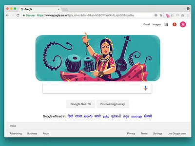 Doodle - Sitara Devi dancer doodle google google doodle homepage india jingles kathak sitara devi tabla