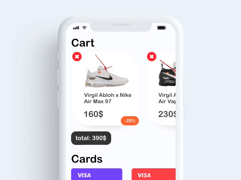 Checkout checkout dailyui faceid iphonex offwhite principle ui ux