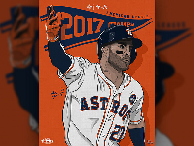 Legacy Series: ALCS Game 7 adobe adobe draw altuve astros baseball champions houston illustrator ipad pro mlb postseason world series