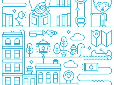 Conference Banner banner icon illustration layout light line pattern plane stroke vector